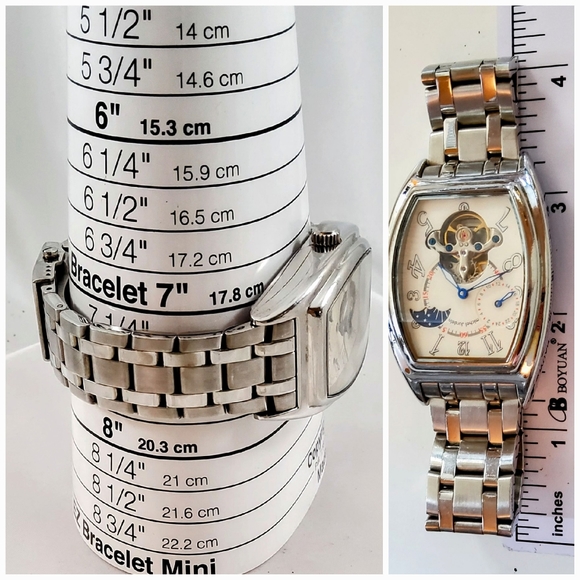 MICHEL JURDAIN MEN'S AUTOMATIC SUN/MOON PHASE WATCH - Picture 8 of 15